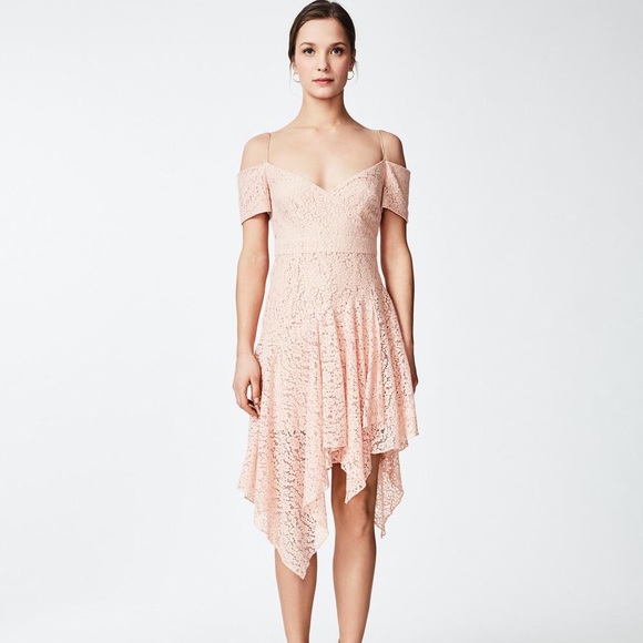 Nicole Miller Dresses & Skirts - NWT Nicole Miller flowy pink lace scarf dress